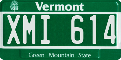 VT license plate XMI614