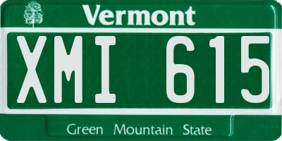 VT license plate XMI615