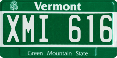 VT license plate XMI616