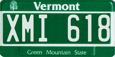 VT license plate XMI618