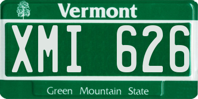 VT license plate XMI626