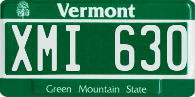 VT license plate XMI630