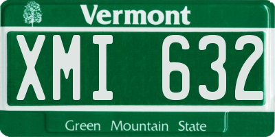 VT license plate XMI632