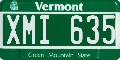 VT license plate XMI635