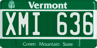 VT license plate XMI636