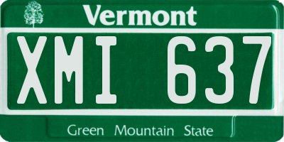 VT license plate XMI637