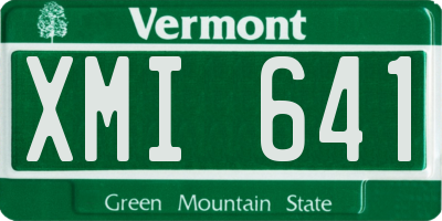VT license plate XMI641