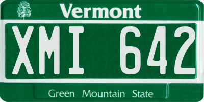 VT license plate XMI642