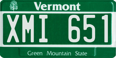 VT license plate XMI651