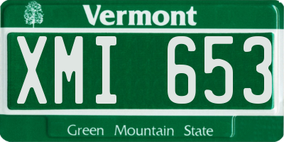 VT license plate XMI653