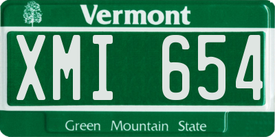 VT license plate XMI654
