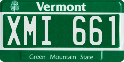 VT license plate XMI661