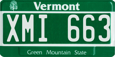 VT license plate XMI663
