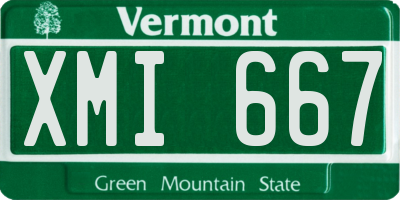 VT license plate XMI667