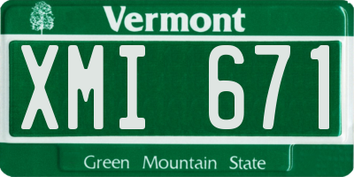 VT license plate XMI671