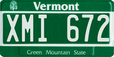 VT license plate XMI672