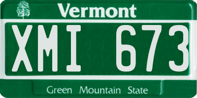 VT license plate XMI673