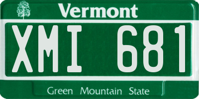 VT license plate XMI681