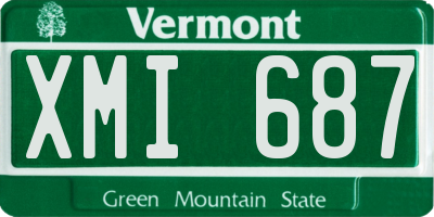VT license plate XMI687