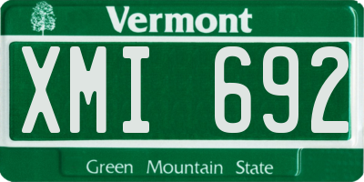 VT license plate XMI692