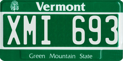 VT license plate XMI693