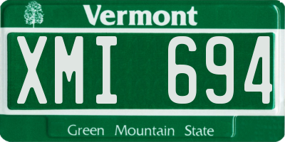 VT license plate XMI694
