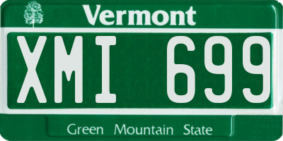 VT license plate XMI699