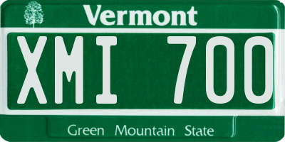 VT license plate XMI700