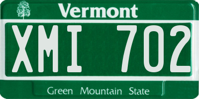 VT license plate XMI702