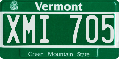 VT license plate XMI705