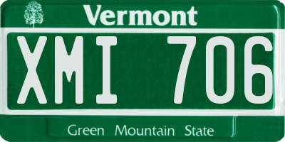VT license plate XMI706