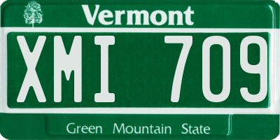 VT license plate XMI709