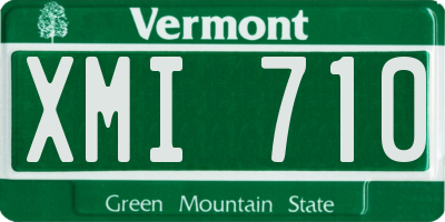 VT license plate XMI710