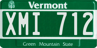 VT license plate XMI712