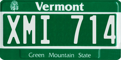 VT license plate XMI714