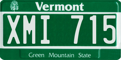 VT license plate XMI715