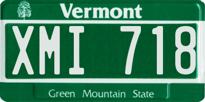 VT license plate XMI718