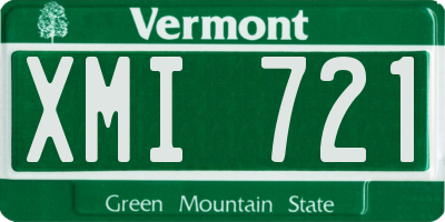 VT license plate XMI721