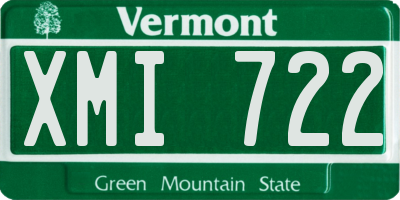 VT license plate XMI722