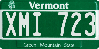 VT license plate XMI723