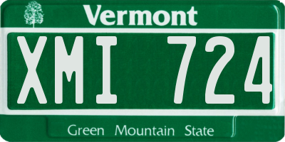 VT license plate XMI724