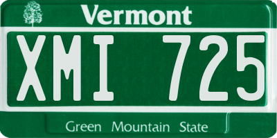 VT license plate XMI725