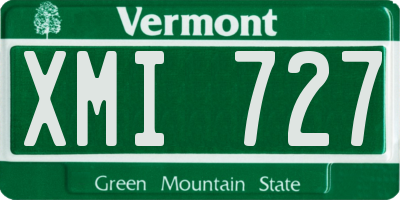 VT license plate XMI727