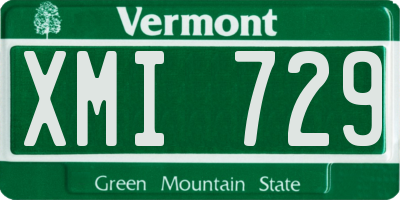 VT license plate XMI729