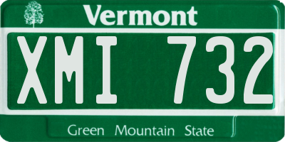 VT license plate XMI732