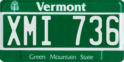 VT license plate XMI736