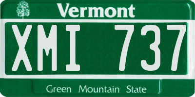 VT license plate XMI737
