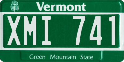 VT license plate XMI741