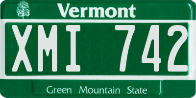 VT license plate XMI742