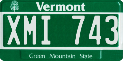 VT license plate XMI743